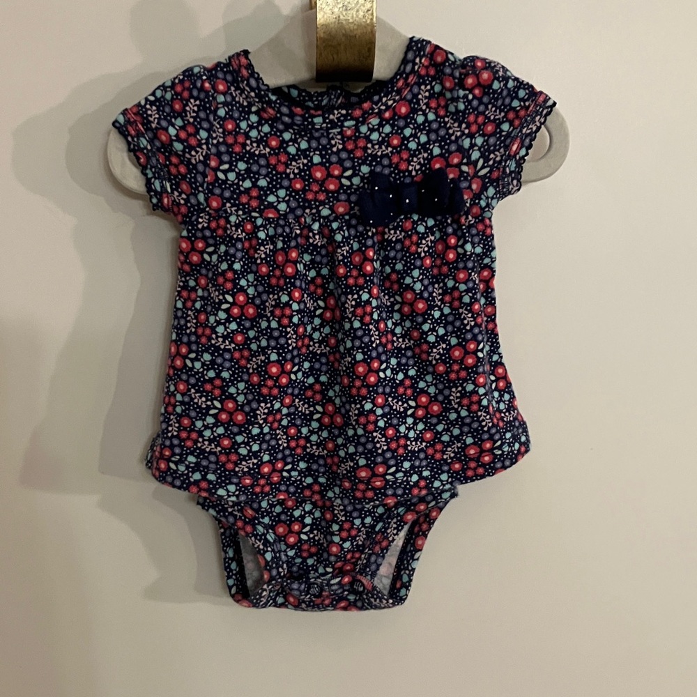 Carter's Blue and Pink Floral One Piece